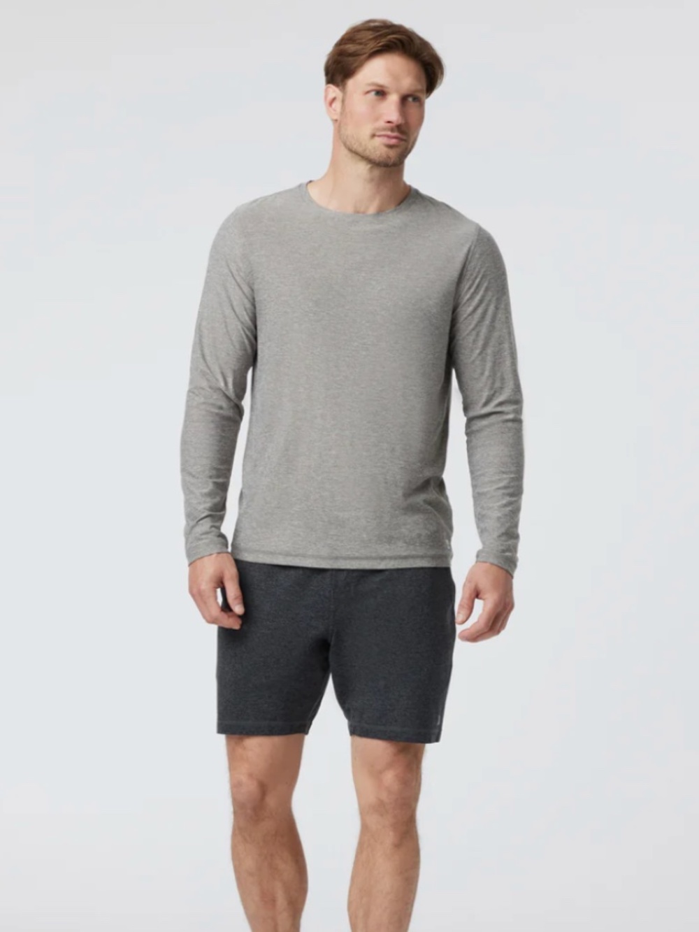 Vuori Ponto Performance Short Charcoal Heather 7" Small